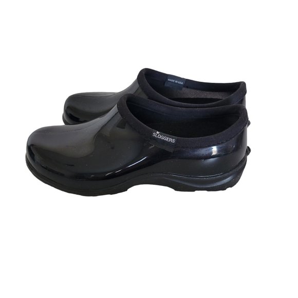 Sloggers Shoes - Sloggers Rain Garden Rubber Clogs Mules Black Women's Size 7 Made in the USA